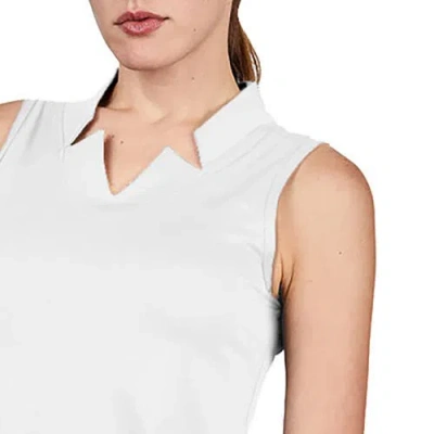 Sofibella Golf Colors Sleeveless Womens Golf Shirt In White