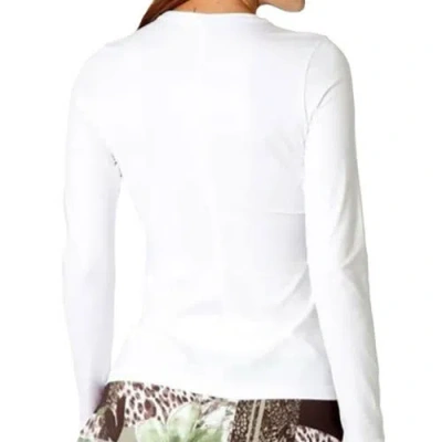 Sofibella Uv Colors Womens Long Sleeve Tennis Shirt In White