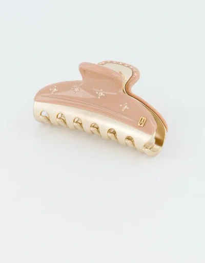 Alexandre De Paris Vendome Etoile Medium Swarovski® Crystal Embellished Hair Clip In Sand