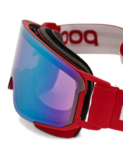 Poc Logo-strap Ski Goggles In Red