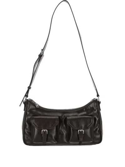Stand Oil Mini Joey Buckle-strap Pocket Shoulder Bag In Brown