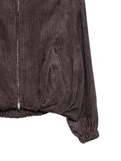 Alysi Striped-pattern Bomber Jacket In Brown