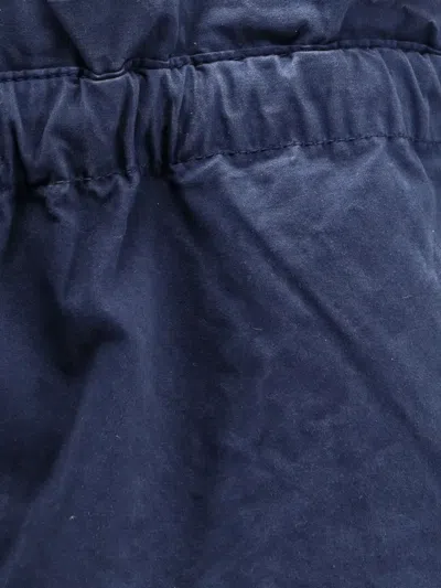 Polo Ralph Lauren Drawstring Barrel-leg Cotton-poplin Trousers In Blue