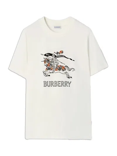 Burberry Equestrian Knight Design Cotton T-shirt In Animal Print