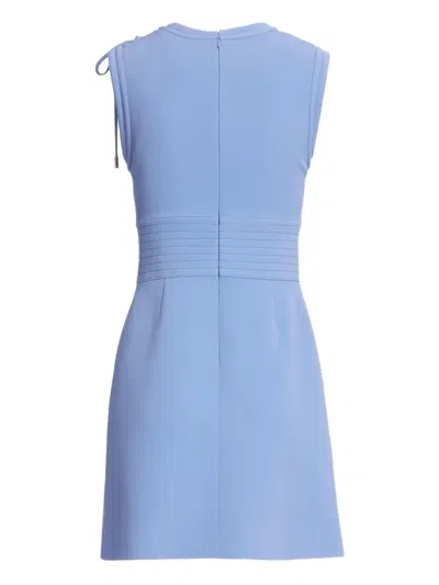 Elie Saab Lace-up Mini Dress In Blue