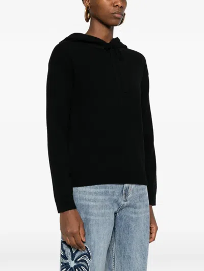 Mc2 Saint Barth Elide Wool Hoodie In Black