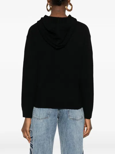 Mc2 Saint Barth Elide Wool Hoodie In Black