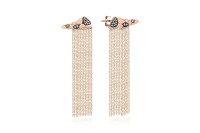 Reis Jewellery Women's Brown / Rose Gold Path & Track Earring In Multi