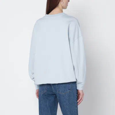 Anine Bing Light Blue Miles Sweatshirt With Logo In Blue