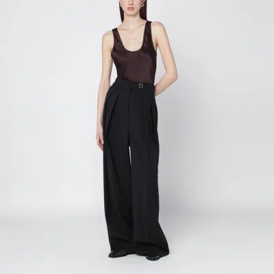 Anine Bing Brown Lea Silk Top In Brown