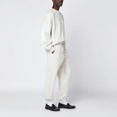 Essentials Light Grey Mélange Jogging Pants In Neutral