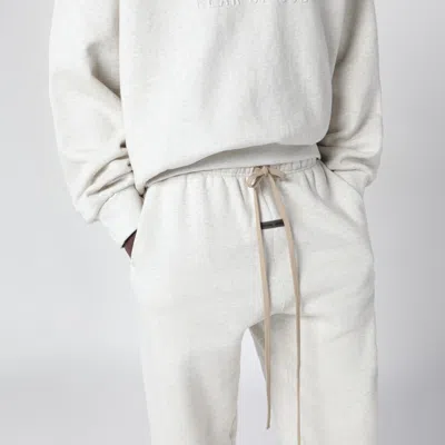 Essentials Light Grey Mélange Jogging Pants In Neutral
