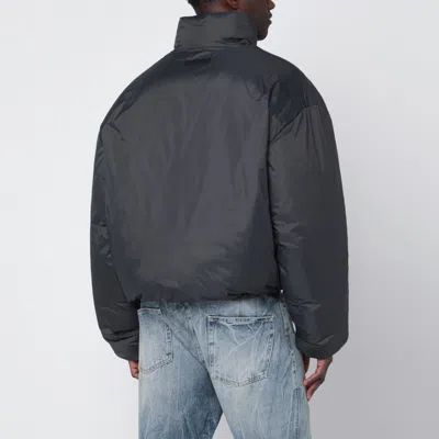 Essentials Grey Padded Ripstop Nylon Jacket In Gray
