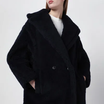 Max Mara Blue Teddy Bear Icon Coat In Alpaca And Wool In Blue
