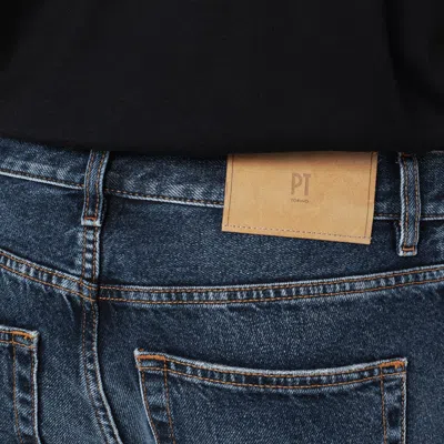 Pt Torino Denim Blue Washed Jeans In Blue