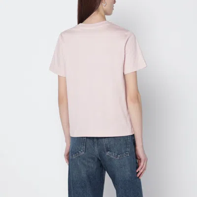 Burberry Cotton T-shirt With Logo T-shirts Pink In Pink