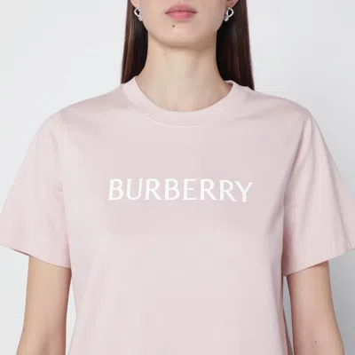 Burberry Cotton T-shirt With Logo T-shirts Pink In Pink
