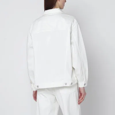 Anine Bing Ecru Organic Denim Jacket In Sand