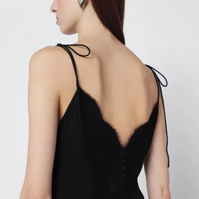Valentino Black Silk Top In Black