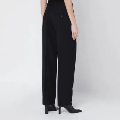 Totême Toteme Wool Blend Fluid Trousers In Black
