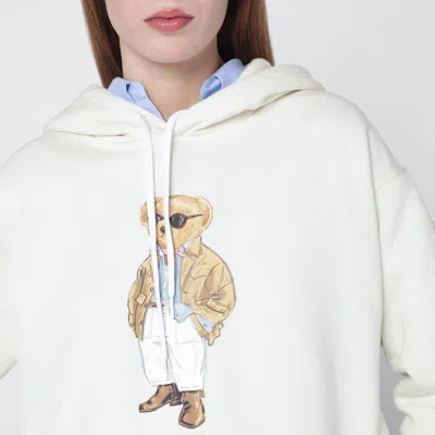 Polo Ralph Lauren Cream-white Polo Bear Sweatshirt In Sand
