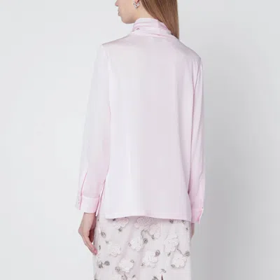 Max Mara Pink Blouse In Silk Charmeuse In Pink