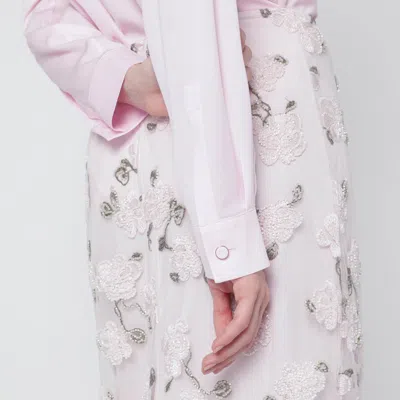 Max Mara Pink Blouse In Silk Charmeuse In Pink