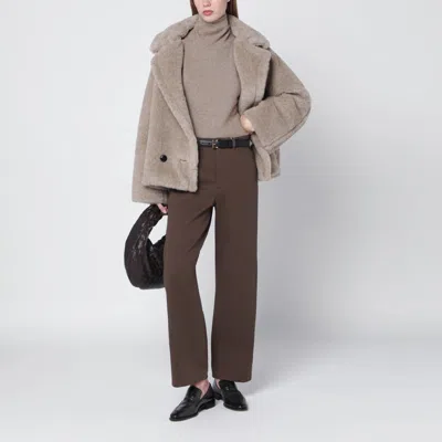 Max Mara Sand-coloured Teddy Coat In Alpaca And Cashmere In Neutral