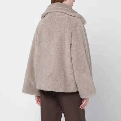 Max Mara Sand-coloured Teddy Coat In Alpaca And Cashmere In Neutral