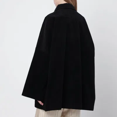 Totême Toteme Organic Cotton Corduroy Overshirt Jacket In Black