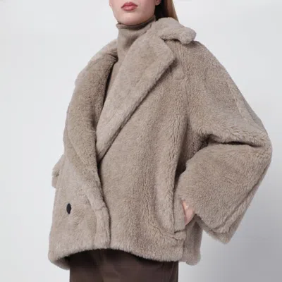 Max Mara Sand-coloured Teddy Coat In Alpaca And Cashmere In Neutral