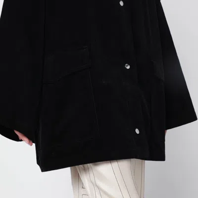 Totême Toteme Organic Cotton Corduroy Overshirt Jacket In Black