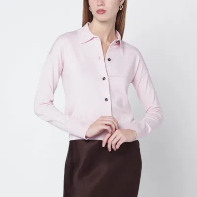 Max Mara Pink Wool-blend Cardigan In Pink