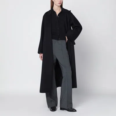 Max Mara Navy Wool-blend Cardigan In Blue