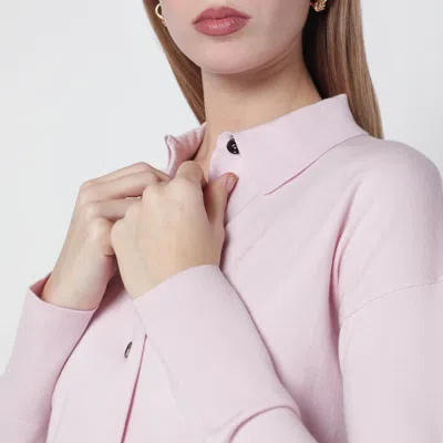 Max Mara Pink Wool-blend Cardigan In Pink