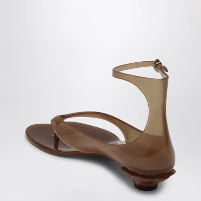Chloé Brown Jelly Sandals In Brown