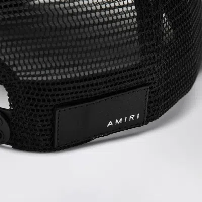 Amiri Black Baseball Cap With Logo In Black