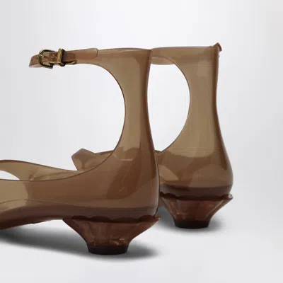Chloé Brown Jelly Sandals In Brown