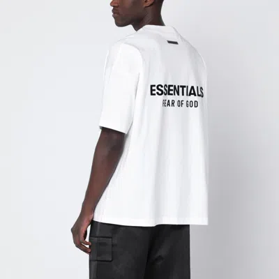 Essentials Logo Print Crewneck T-shirt In White