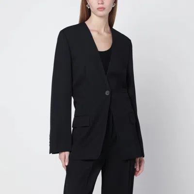 Totême Black Wool-blend Jacket In Black