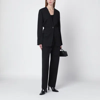 Totême Black Wool-blend Jacket In Black