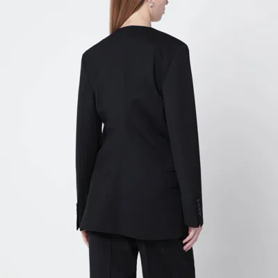 Totême Black Wool-blend Jacket In Black