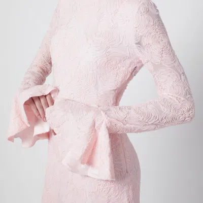 Rotate Birger Christensen Mesh Frill Mini Dress In Pink