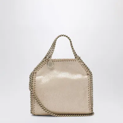 Stella Mccartney Tiny Faux Leather Falabella Tote Bag In Metallic