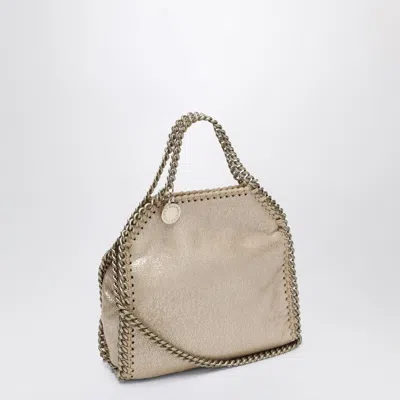 Stella Mccartney Tiny Faux Leather Falabella Tote Bag In Metallic