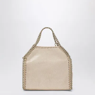 Stella Mccartney Tiny Faux Leather Falabella Tote Bag In Metallic