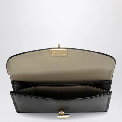 Totême Black Smooth-leather T-lock Card Holder In Black