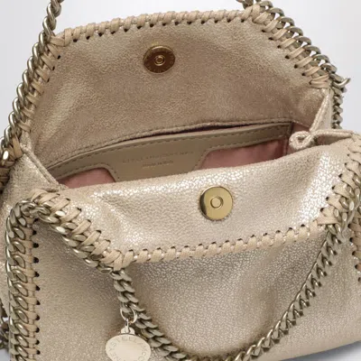 Stella Mccartney Tiny Faux Leather Falabella Tote Bag In Metallic