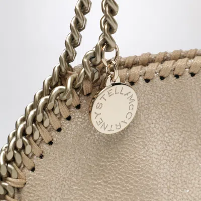 Stella Mccartney Tiny Faux Leather Falabella Tote Bag In Metallic