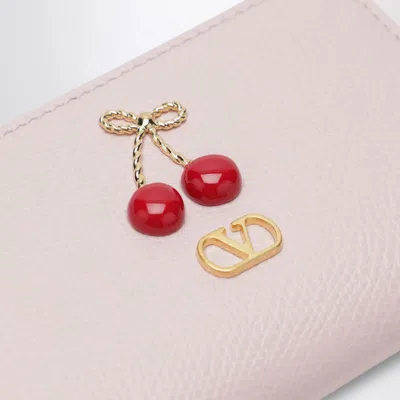 Valentino Quartz Pink Cherryfic Zip-around Wallet In Pink